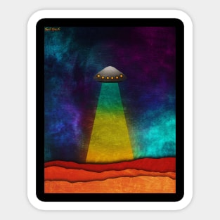 Desert UFO Sticker